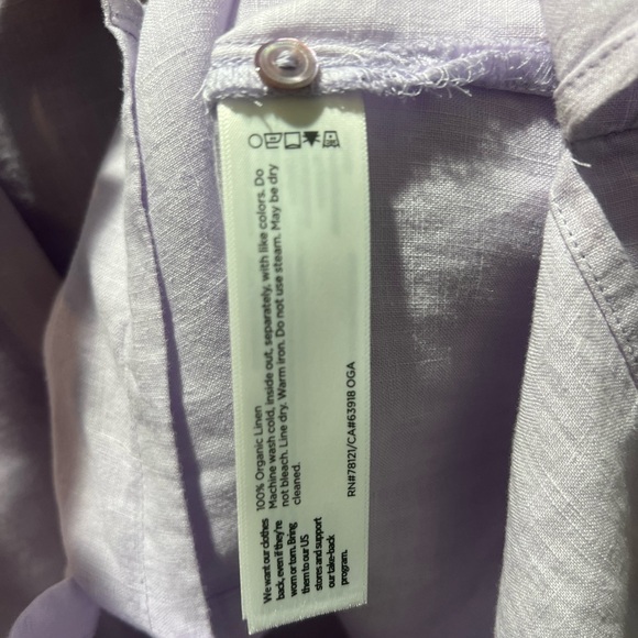 Eileen Fisher Women's Button Down Shirt - Soft Lavender Size Large NWOT - Picture 7 of 8
